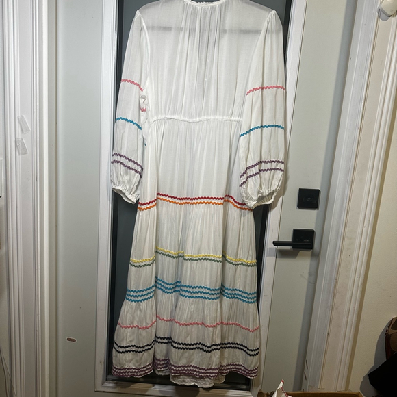 BLUE ISLAND Size M White Multi-color Flowy Dress - Picture 7 of 7